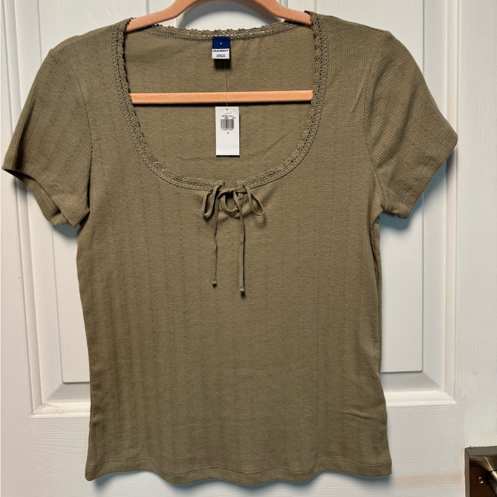 Lace trim top